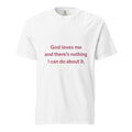 god loves me and front