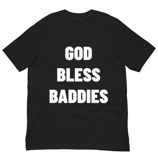GOD BLESS BADDIES TEE in vintage black